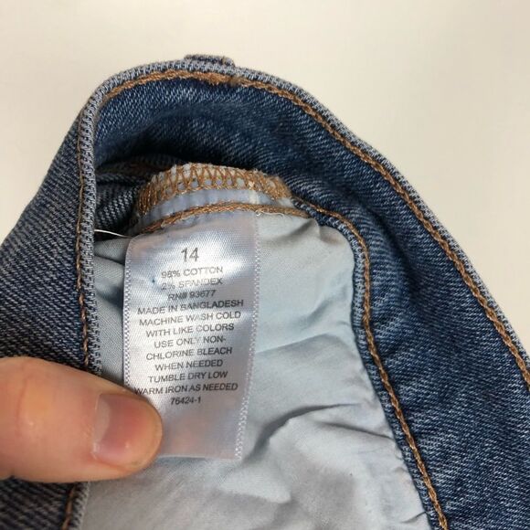 NWT A.N.A. A New Approach Joy Ride Jean Denim Raw Hem Skirt Women's - Picture 5 of 7